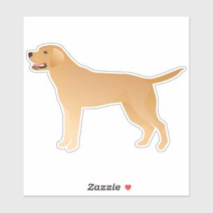 Yellow Labrador Retriever Hondenras Silhouette Sticker