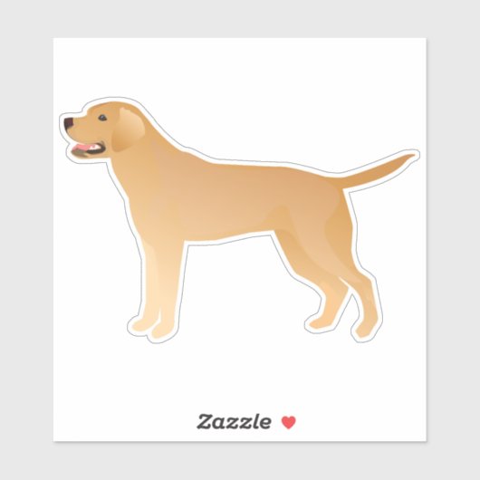 Yellow Labrador Retriever Hondenras Silhouette Sticker (Vel)