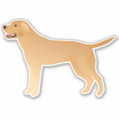 Yellow Labrador Retriever Hondenras Silhouette Sticker (Voorkant)