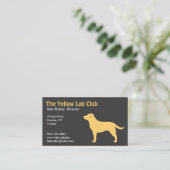 Yellow Labrador Retriever Hondenras Silhouette Visitekaartje (Staand voorkant)