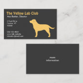Yellow Labrador Retriever Hondenras Silhouette Visitekaartje (Voorkant / Achterkant)