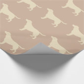 Yellow Labrador Retriever in Silhouette Cadeaupapier (Hoek)