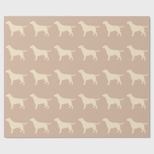 Yellow Labrador Retriever in Silhouette Cadeaupapier (Vlak)