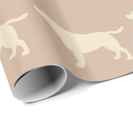 Yellow Labrador Retriever in Silhouette Cadeaupapier (Rol Hoek)