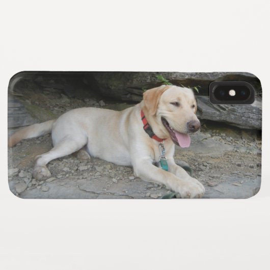 Yellow Labrador Retriever iPhone X Hoesje (Achterkant (horizontaal))