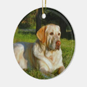 Yellow Labrador Retriever Keramisch Ornament (Links)