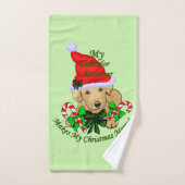 Yellow Labrador Retriever kerst Bad Handdoek (Handdoek)