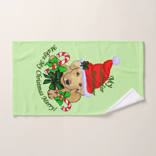 Yellow Labrador Retriever kerst Bad Handdoek (Handdoek)