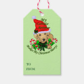 Yellow Labrador Retriever kerst Cadeaulabel (Voorkant)