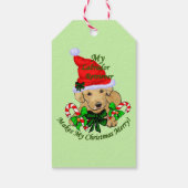 Yellow Labrador Retriever kerst Cadeaulabel (Achterkant)