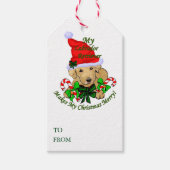 Yellow Labrador Retriever kerst Cadeaulabel (Voorkant)