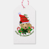 Yellow Labrador Retriever kerst Cadeaulabel (Achterkant)