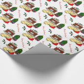 Yellow Labrador Retriever kerst Cadeaupapier (Hoek)