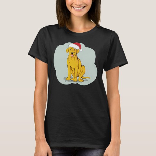 Yellow Labrador Retriever Kerst en Mok T-shirt (Voorkant)