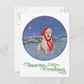 Yellow Labrador Retriever kerst Feestdagenkaart (Voorkant / Achterkant)