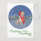 Yellow Labrador Retriever kerst Feestdagenkaart (Voorkant)