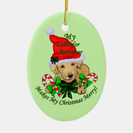 Yellow Labrador Retriever kerst Keramisch Ornament