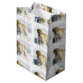 Yellow Labrador Retriever kerst Medium Cadeauzakje