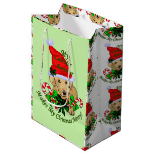 Yellow Labrador Retriever kerst Medium Cadeauzakje