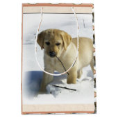 Yellow Labrador Retriever kerst Medium Cadeauzakje (Voorkant)