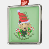 Yellow Labrador Retriever kerst Metalen Ornament (Links)