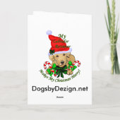 Yellow Labrador Retriever kerstcadeaus Feestdagen Kaart (Achterkant)