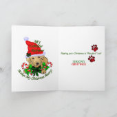 Yellow Labrador Retriever kerstcadeaus Feestdagen Kaart (Binnen)