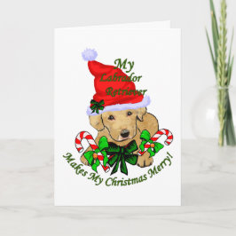 Yellow Labrador Retriever kerstcadeaus Feestdagen Kaart