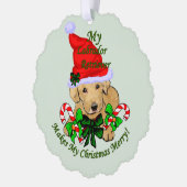 Yellow Labrador Retriever kerstcadeaus Ornament Kaart (Links)