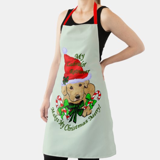 Yellow Labrador Retriever kerstcadeaus Schort (Insitu)