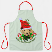 Yellow Labrador Retriever kerstcadeaus Schort (Voorkant)