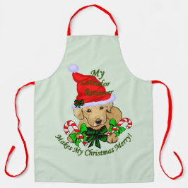 Yellow Labrador Retriever kerstcadeaus Schort