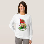Yellow Labrador Retriever kerstcadeaus T-shirt (Voorkant volledig)