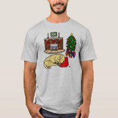 Yellow Labrador Retriever kerstShirten T-shirt (Voorkant)