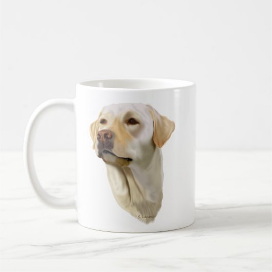 Yellow Labrador Retriever Koffiemok (Links)