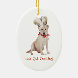 Yellow Labrador Retriever-koking Keramisch Ornament