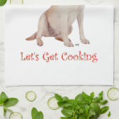 Yellow Labrador Retriever-koking Theedoek (Gevouwen)