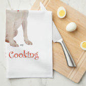 Yellow Labrador Retriever-koking Theedoek (Quarter Fold)