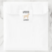 Yellow Labrador Retriever Lover Vierkante Sticker (Tas)