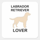 Yellow Labrador Retriever Lover Vierkante Sticker (Voorkant)
