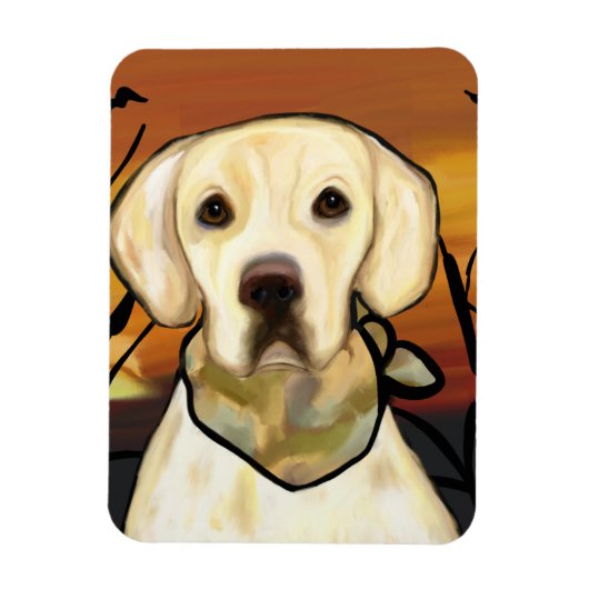 Yellow Labrador Retriever Magneet (Verticaal)