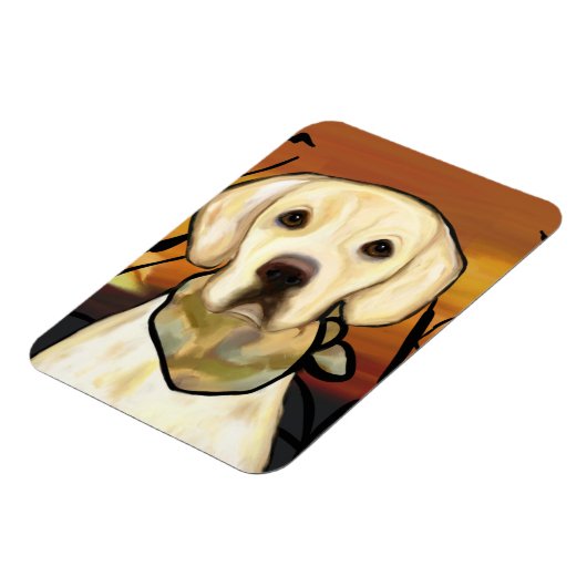 Yellow Labrador Retriever Magneet (Linkerzijde)