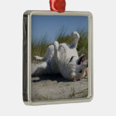 Yellow Labrador Retriever Metalen Ornament (Rechts)
