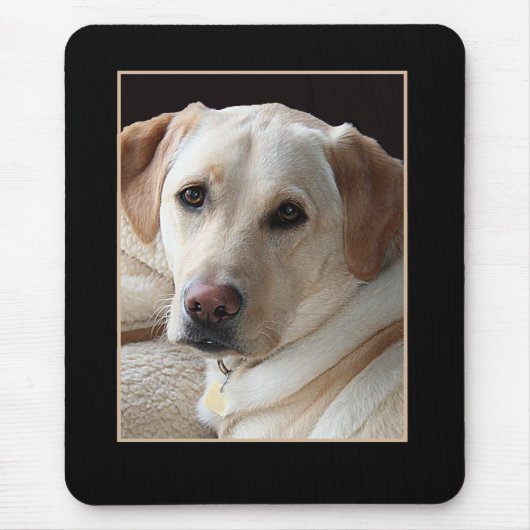 Yellow Labrador Retriever Mousepad Muismat (Voorkant)