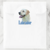 Yellow Labrador Retriever Naam - Sticker (Tas)