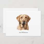 Yellow Labrador Retriever Note Card Kaart (Voorkant / Achterkant)