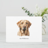 Yellow Labrador Retriever Note Card Kaart (Staand voorkant)
