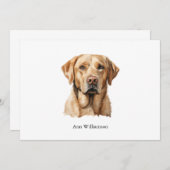 Yellow Labrador Retriever Note Card Kaart (Voorkant / Achterkant)