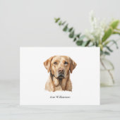Yellow Labrador Retriever Note Card Kaart (Staand voorkant)