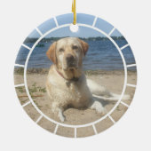 Yellow Labrador Retriever Ornament (Achterkant)